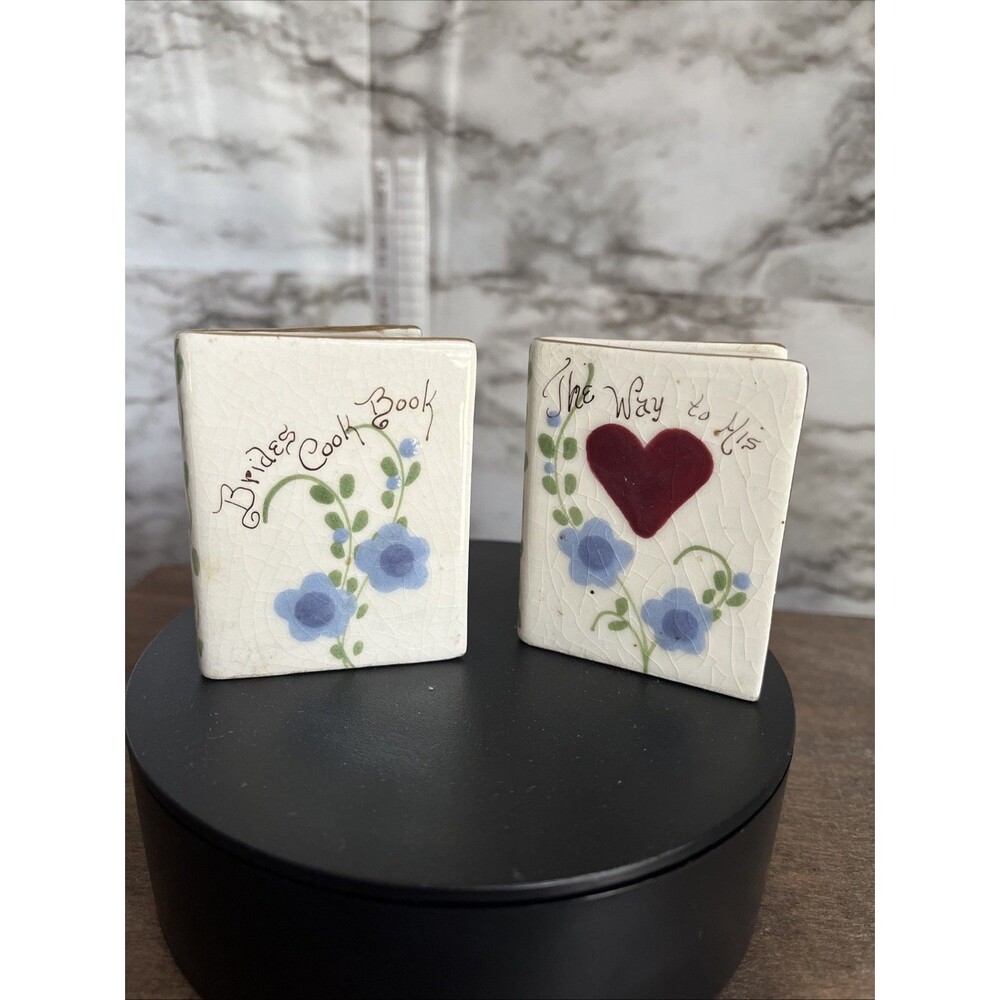 Vintage Bride and Groom Cookbook Salt & Pepper Shaker